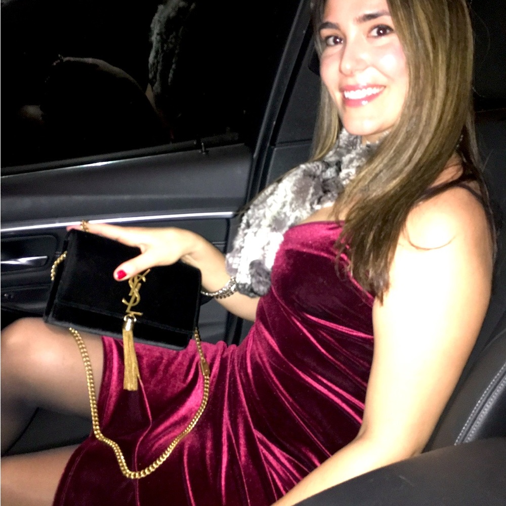 Red velvet 1 Slate cocktail dress elegant and beautiful for the holidays